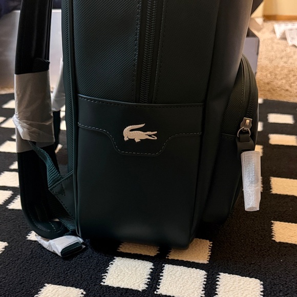 Lacoste Men's Forest Green Backpack with Front Logo Pocket - Picture 5 of 8